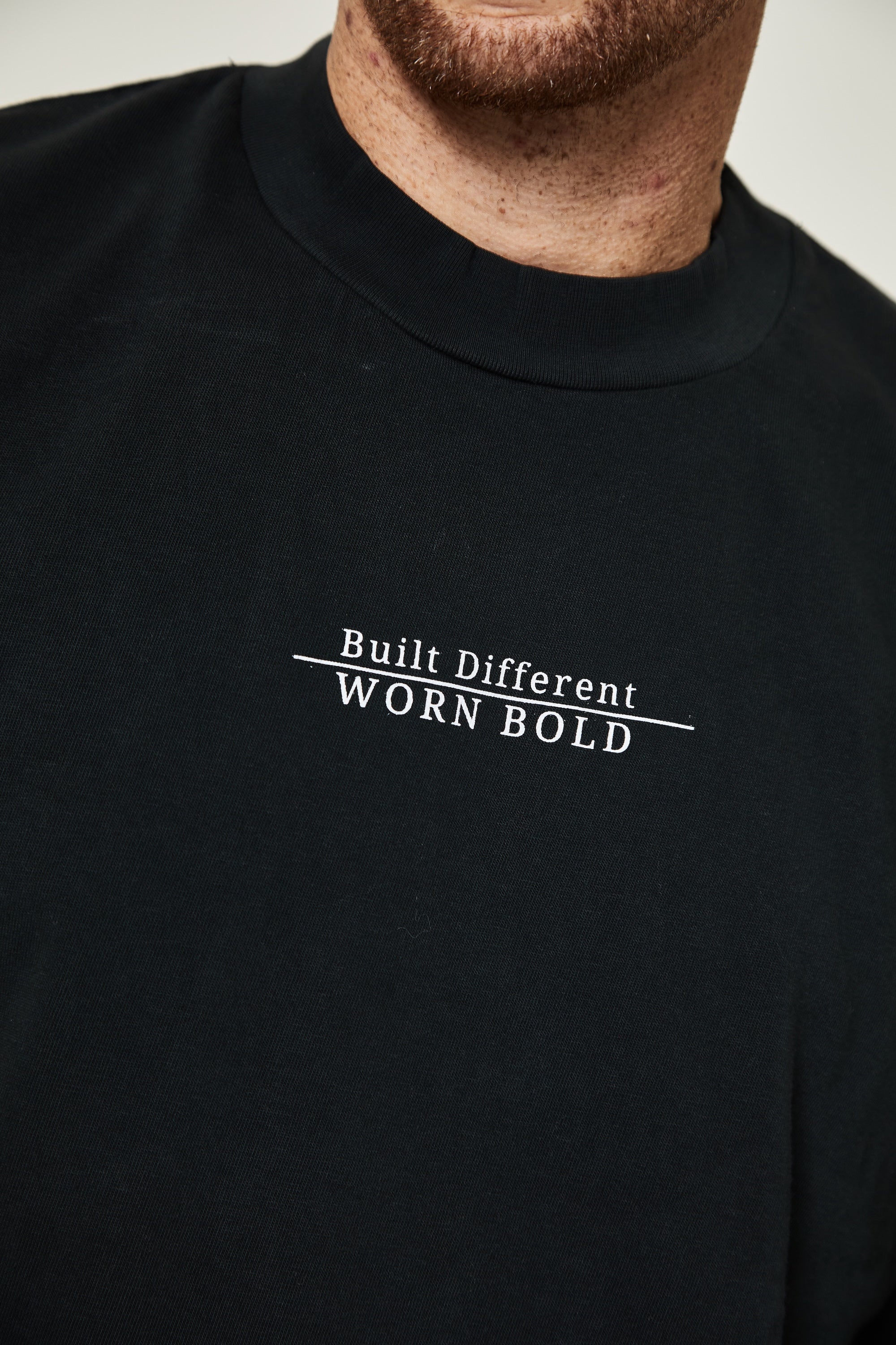 Rise Above Oversized Shirt - "Built Different, Worn Bold" - Onyx